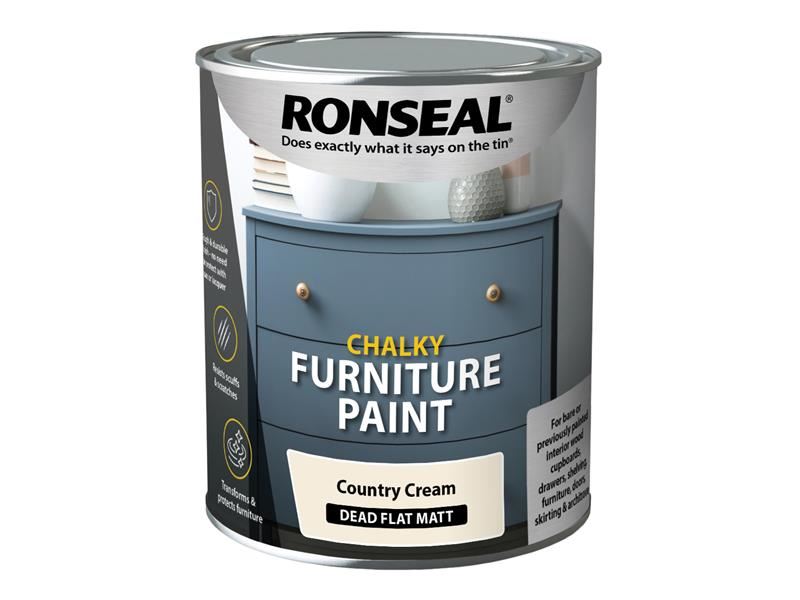 Ronseal - Cat Perabot Kesan Kapur Country Cream 750ml