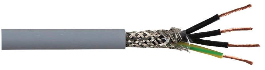 PRO ELEC Câble de commande blindé 4 conducteurs, 0.50mm², LSZH, 50m