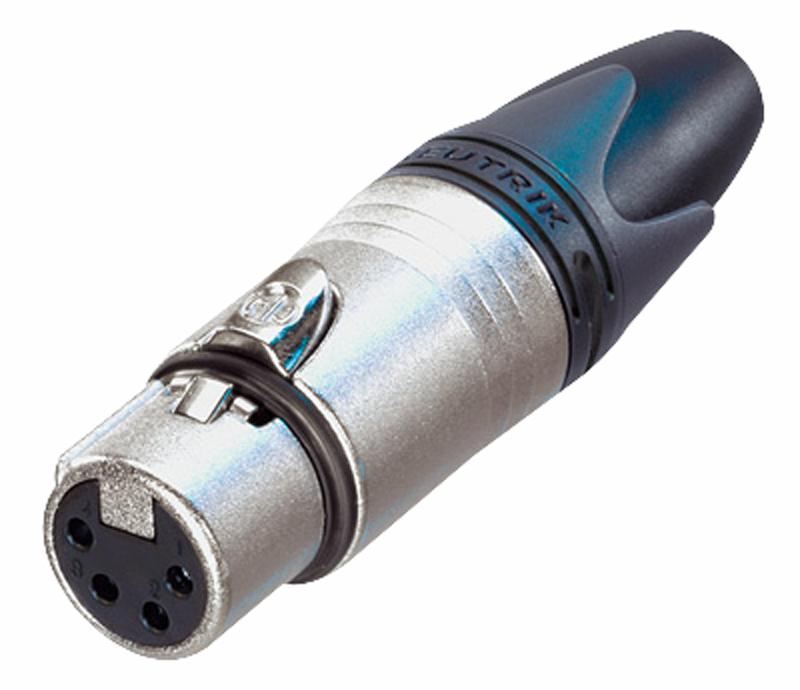 NEUTRIK - Soicéad XLR 4 Pole, Airgioduithe
