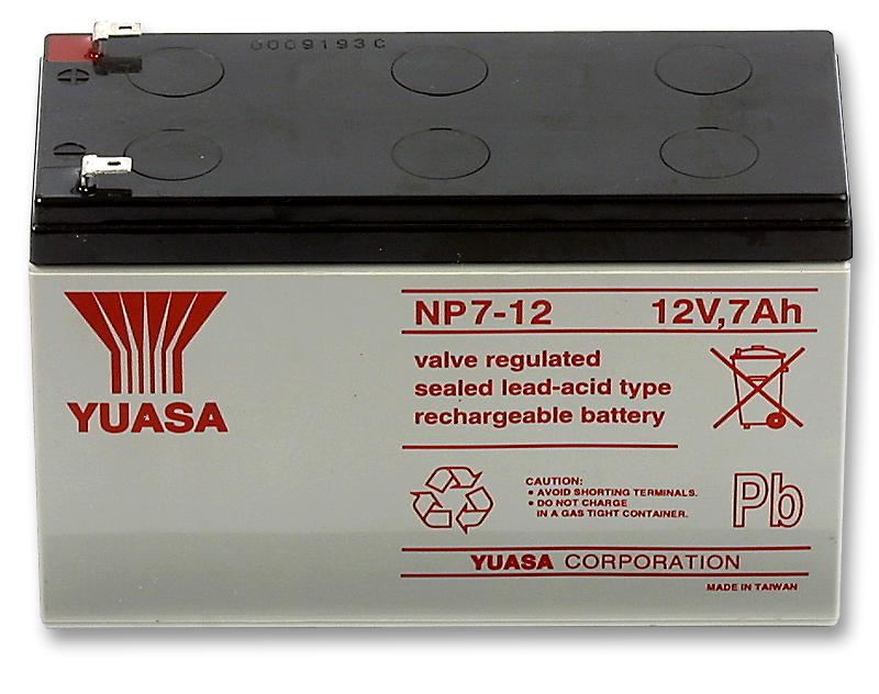 YUASA NP7-12 12V 7Ah Gesloten Loodzuuraccu