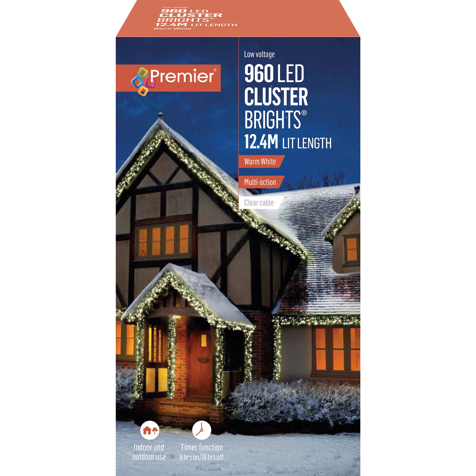 Premier 960 LED Warm Wit Kerstclusterlichten