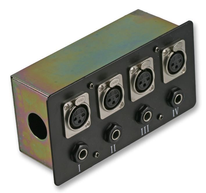 Pulse Scatola di Connessione AV con 4 XLR e 4 Jack