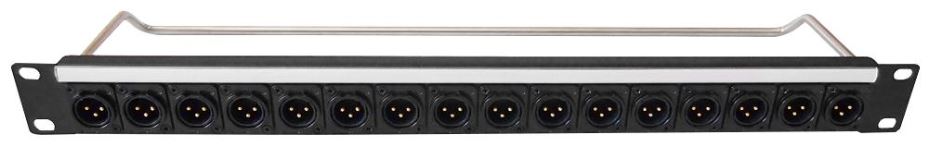 CLIFF ELECTRONIC COMPONENTS - 1U Patchpanel, 16 XLR-Anschlüsse, 3DCM