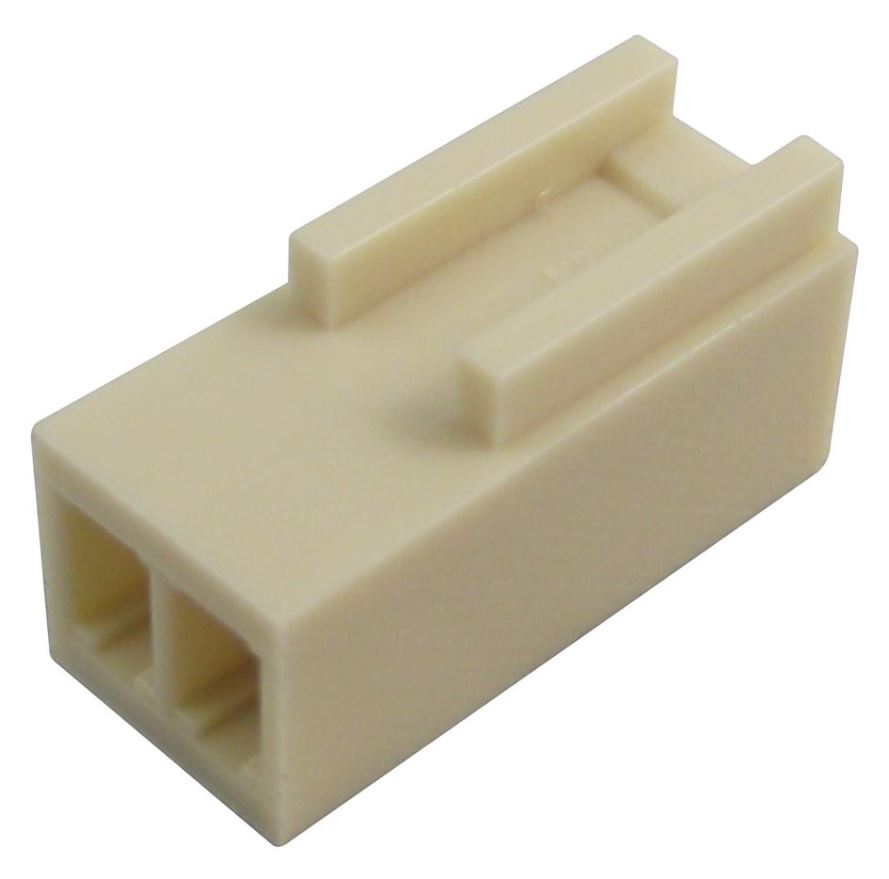Multicomp Pro 2.54mm 2-Way Crimp Housing, Nylon 66, Beige