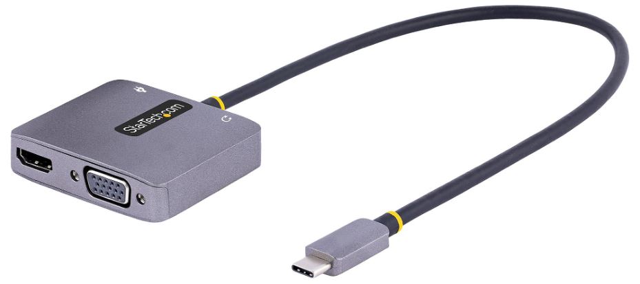 STARTECH Adaptador USB-C a HDMI/VGA 4K con Audio y Carga