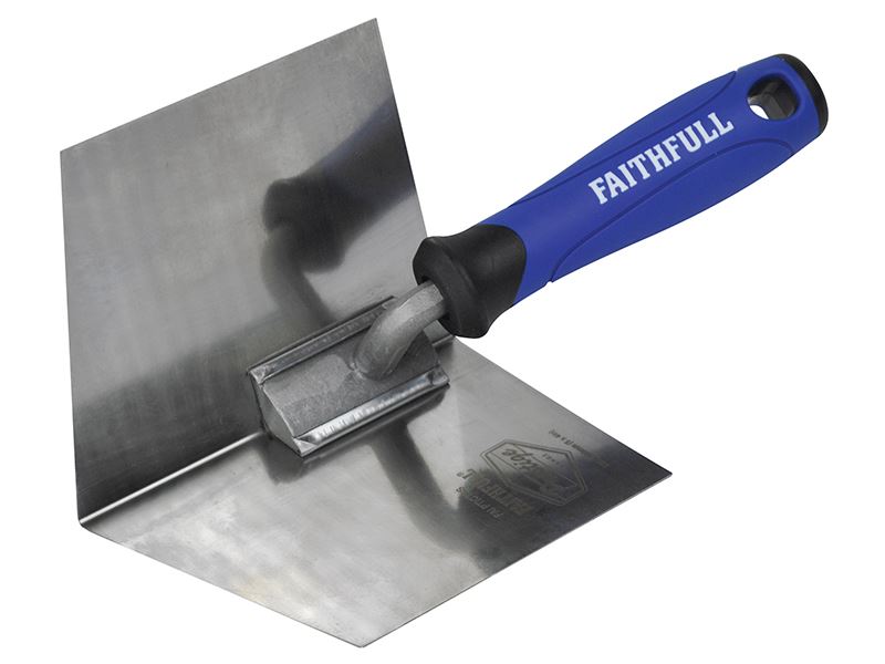 Faithfull Prestige Internal Corner Trowel, Stainless Steel, 125×100mm