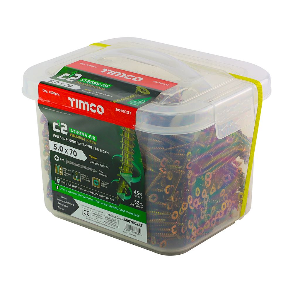 Timco C2 Strong-Fix 다목적 프리미엄 나사 5.0x70mm (1200개입)