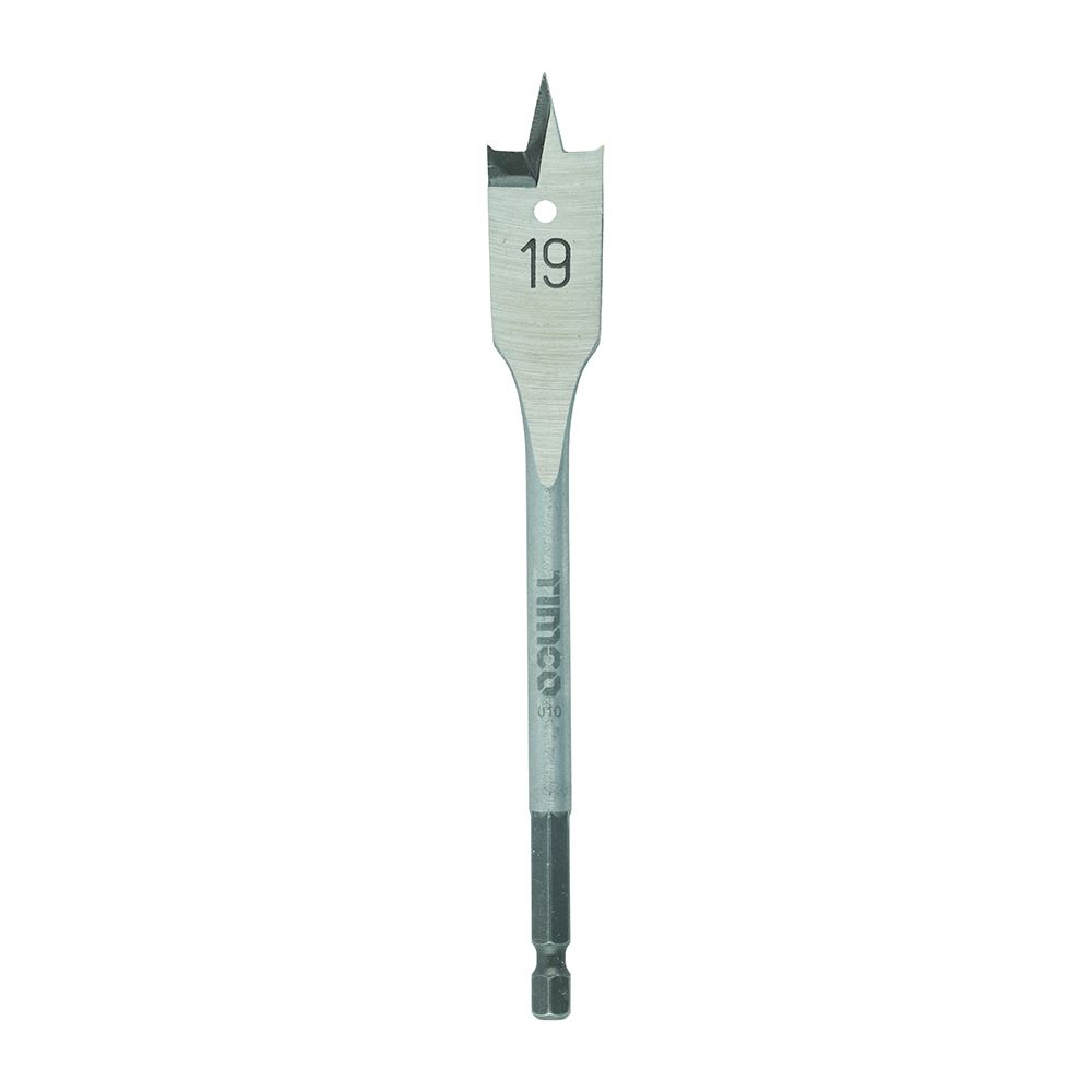 Mèche plate pour bois Timco 19mm x 152mm en acier carbone