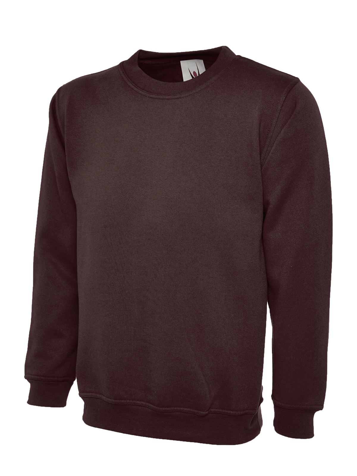 Uneek Kids' Sweatshirt - 50% Polyester/Cotton, Brown, Size 7/8 YRS