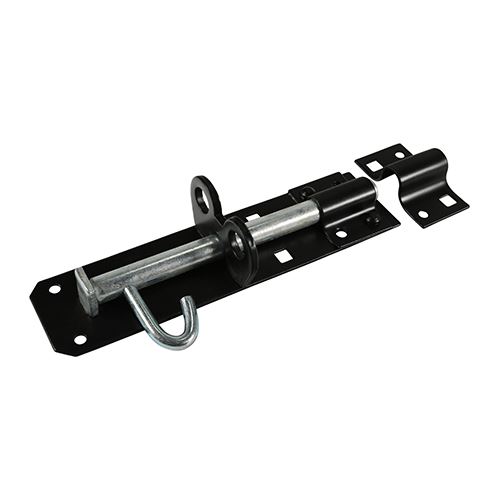 Timco Brenton Padbolt, Black, 4 Inch
