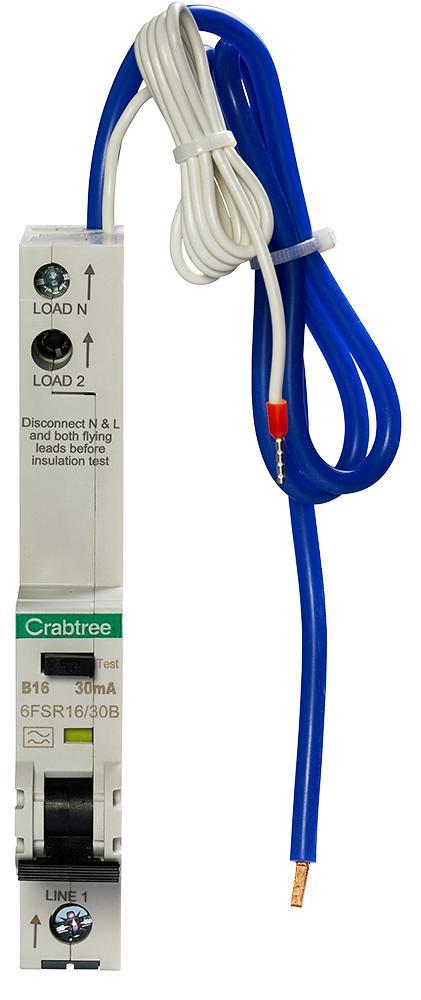 CRABTREE Loadstar RCBO 16A 30mA, Curva B, 6kA, Monopolar