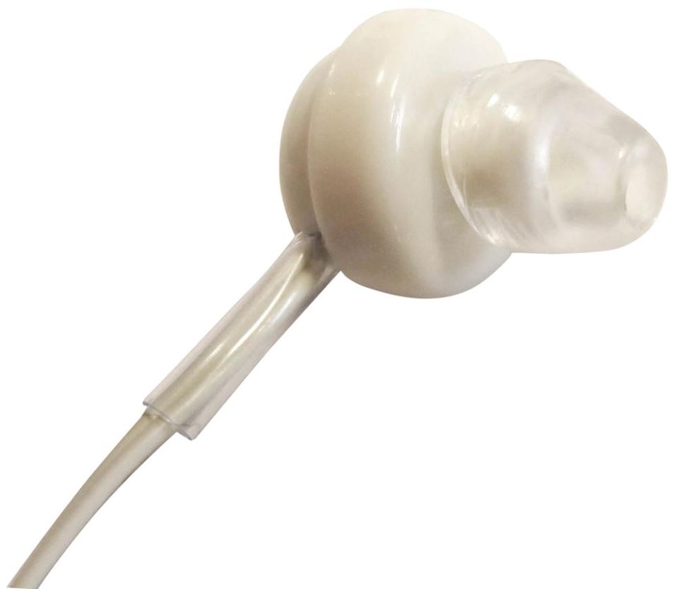 SOUNDLAB Mono Magnetic Earpiece, 3.5mm Jack, 1m Lead, White