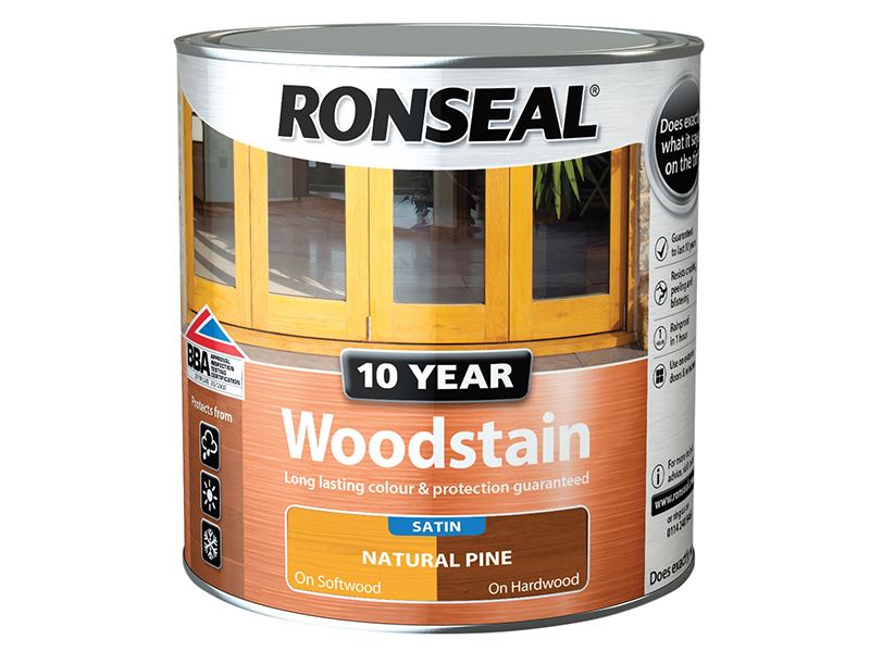 Ronseal - Lasure Bois Extérieur Longue Durée - Pin Naturel 750ml (10 ans)