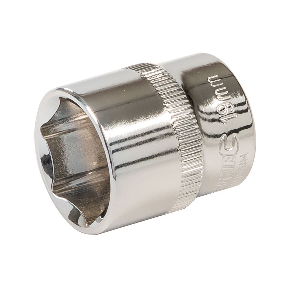 Silverline 3/8″ Drive 6-Point Metric Socket, 19mm