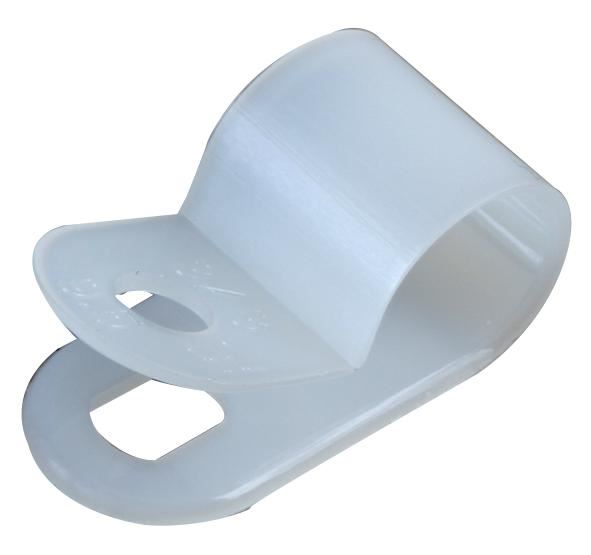 PRO POWER Nylon 6.6 R-Type Cable Clamps (7.9mm) 100 Pack