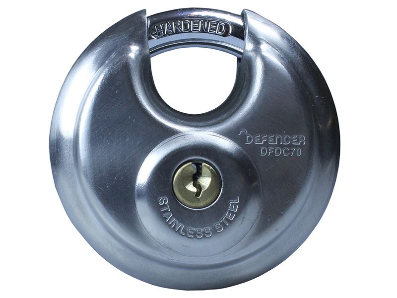 DEFENDER Δισκοειδές Λουκέτο Δίδυμο Πακέτο, 70mm, Σκληρυμένος Κρίκος