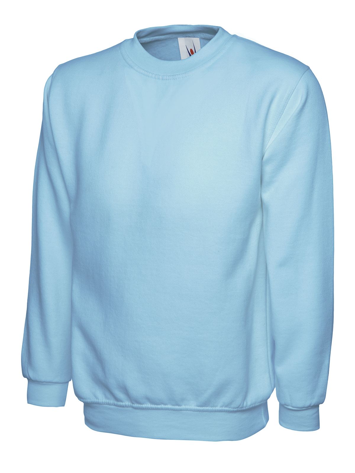 Uneek Kids' Sweatshirt - 50% Polyester 50% Cotton, Sky, Age 2
