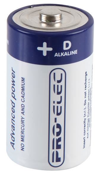 Pro Elec Ultra Batterie Alcaline D, 2 Pezzi, 1.5V, 12Ah