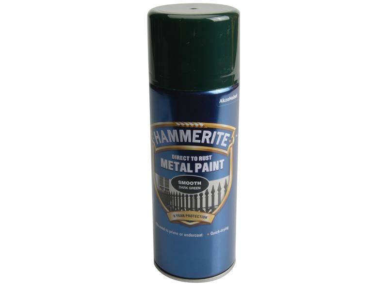 Hammerite Direct to Rust Smooth Finish Paint, Dark Green, 400ml