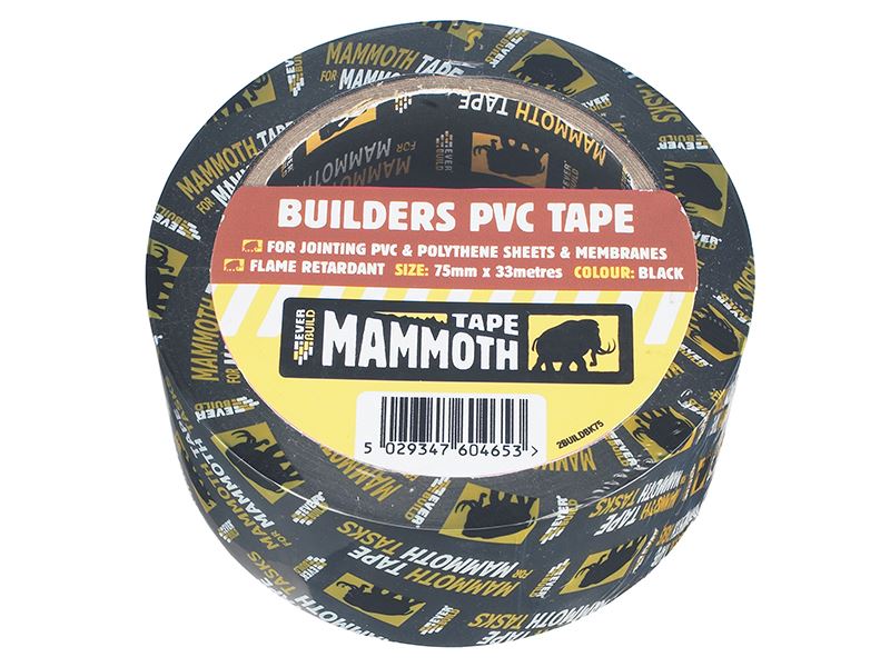 Everbuild Sika Builder's PVC Ταινία, Μαύρη, 50mm x 33m