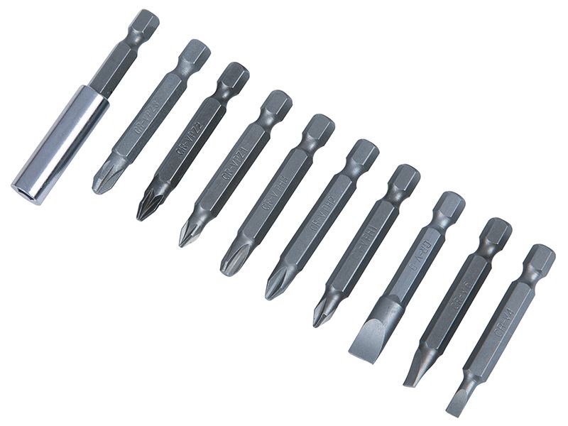 BlueSpot 10-Piece Power Bit Set, Chrome Vanadium Steel