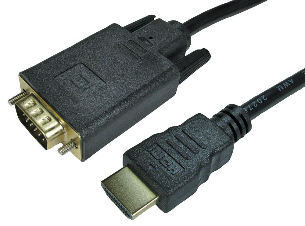 PRO SIGNAL HDMI轉VGA線 鍍金接口 1米黑色