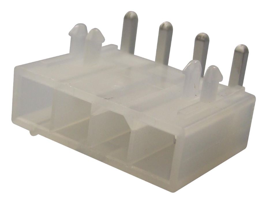 MOLEX Mini-Fit Jr. Right Angle Header, 4-Way, PCB Lock