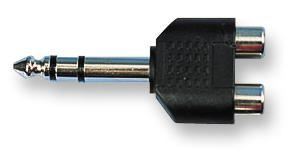 Pro Signal 2x Phono to 6.35mm Stereo Jack Adaptor