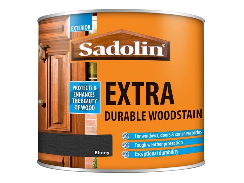Sadolin Extra Durable Woodstain, Ebony, 500ml