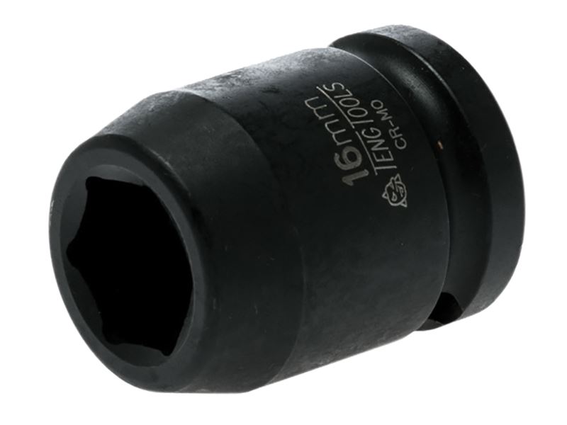 Teng Impact Socket 16mm Hexagon 6-Point 1/2in Drive