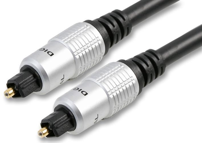 PRO SIGNAL - Kabel Audio Optik TOSLink Lelaki ke Lelaki, 4m Hitam