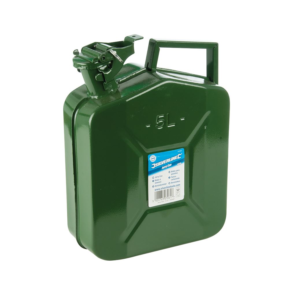 Silverline 5L Jerry Can with Carry Handle & Locking Pin