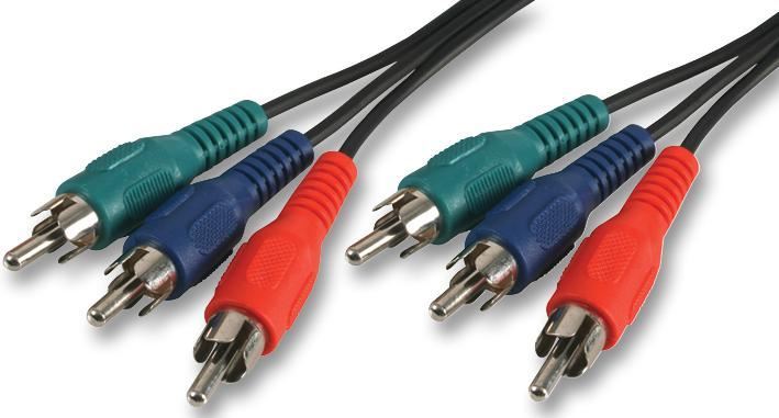 PRO SIGNAL 3x RCA Male naar 3x Male RGB Phono-kabel, 1m Zwart