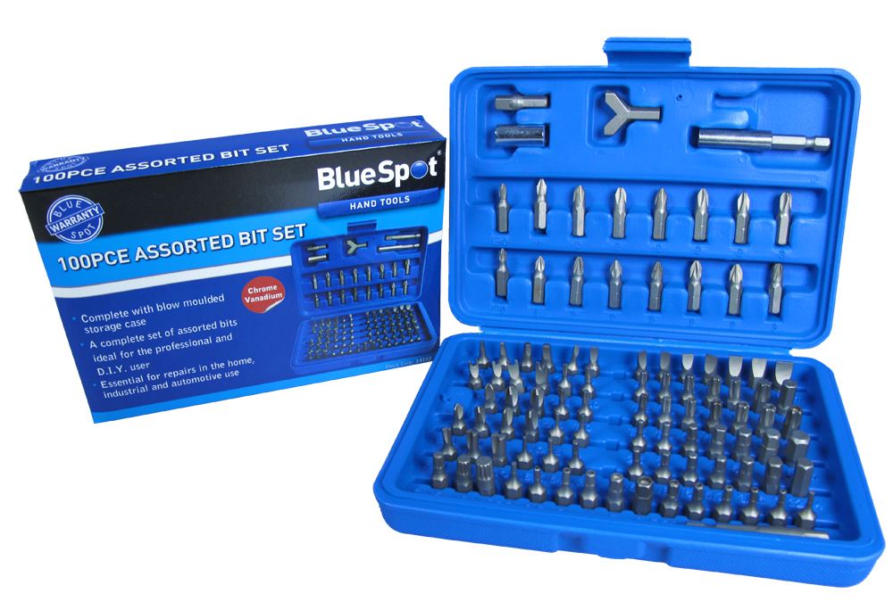Blue Spot 100-delig veiligheidsschroefbitset