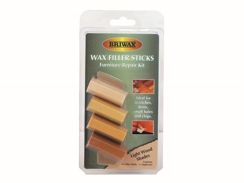 Briwax Light Wood Wax Filler Sticks, Pack of 4