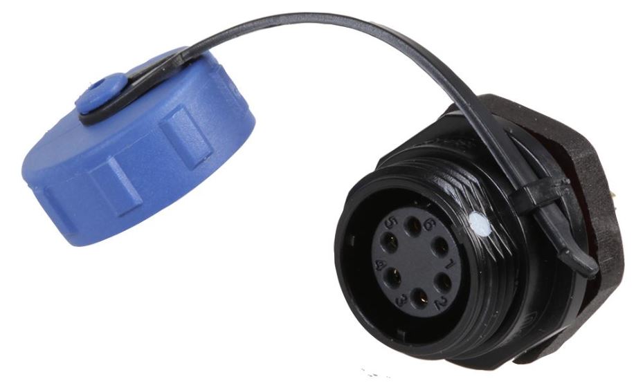 PRO ELEC Conector Circular de Panel con Rosca de 6 Polos, IP68