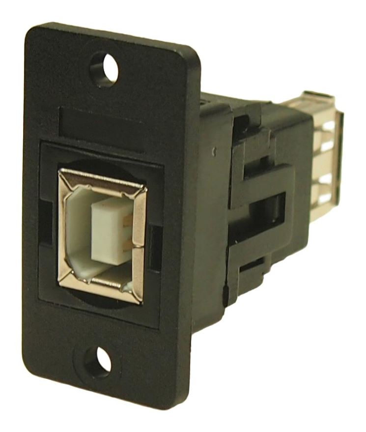 CLIFF ELECTRONIC COMPONENTS - Schlanker USB 2.0 Typ B auf Typ A Durchgangssteck