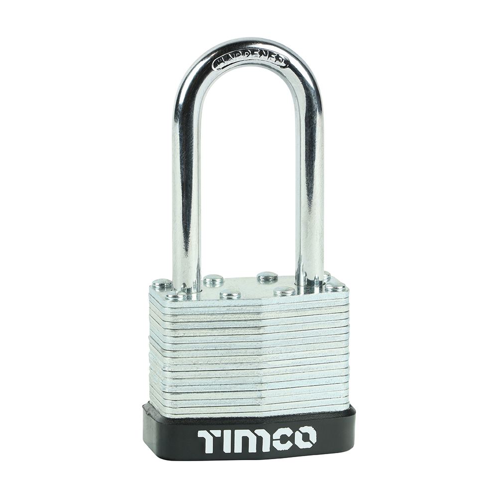 Timco Cadeado Laminado com Arco Longo, 40mm, Aço Carbono