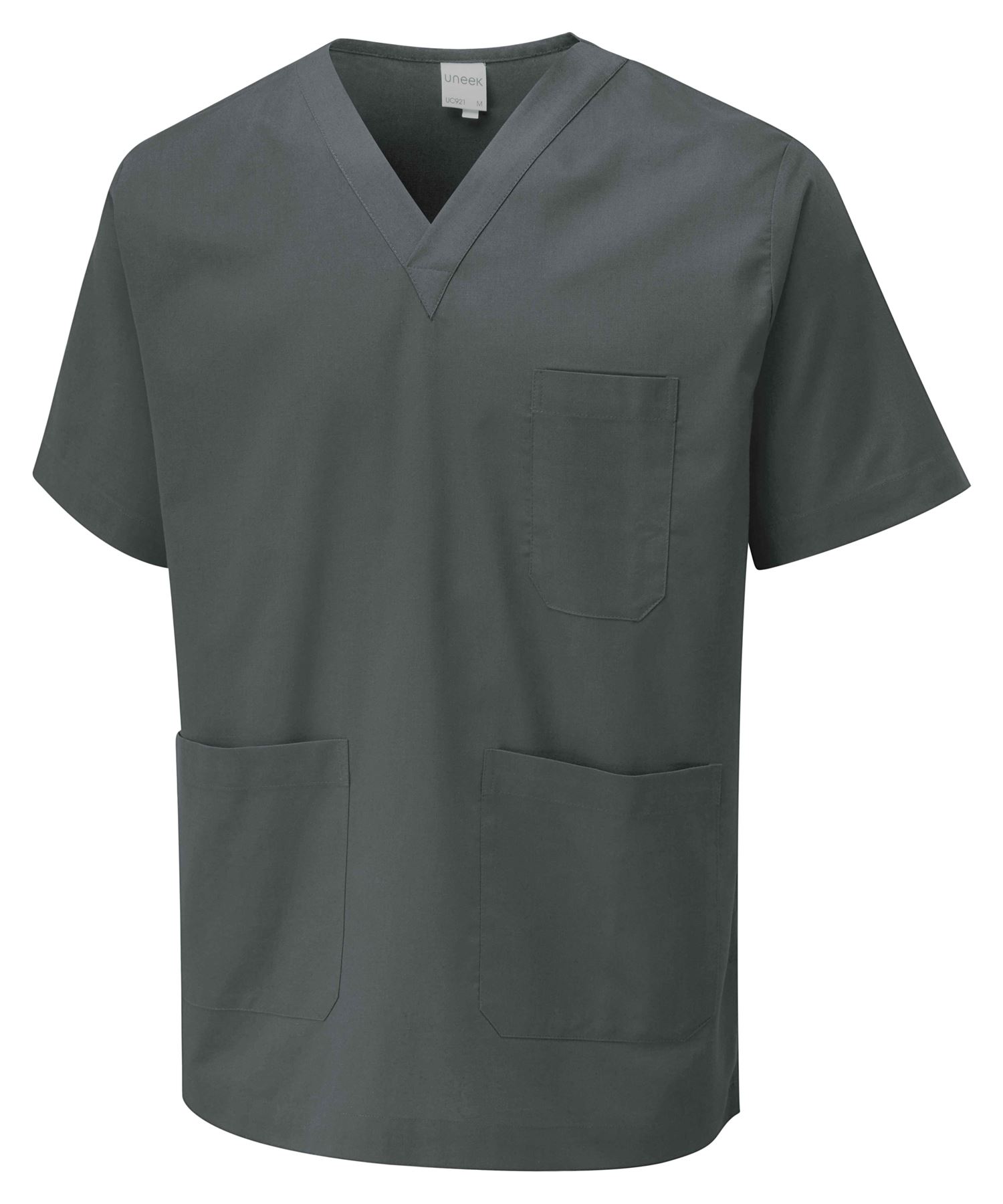 Uneek Unisex Scrub Tunic, Convoy Grey, 3XL