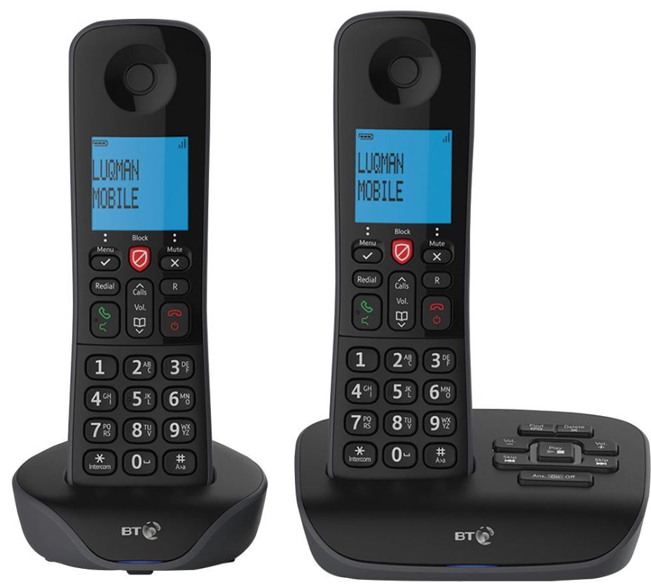 BT Essential DECT Twin Handset Phone with Call Blocking & Answer Machine