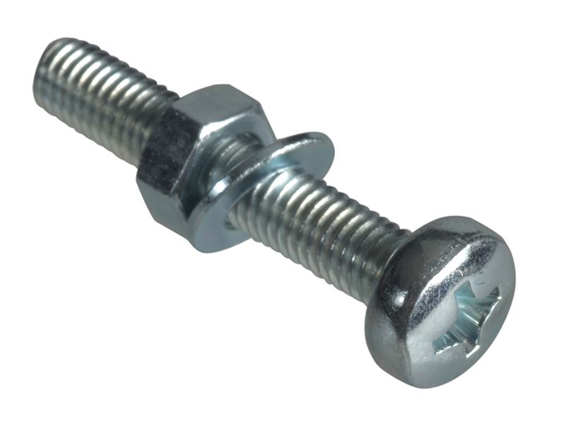 Tornillos ForgeFix Compatibles con Pozidriv, Cabeza Avellanada, M5 x 30mm, Zinc