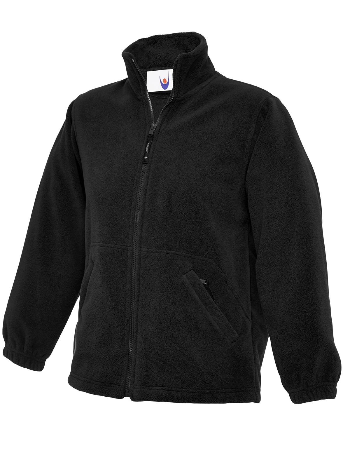 Uneek Kids' Black Micro Fleece Jacket with Half Moon Yoke - Size 5/6 Years