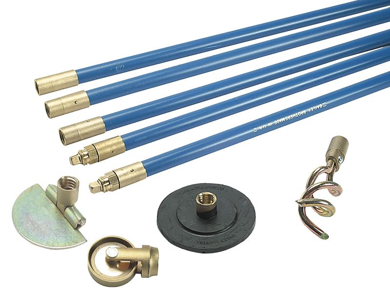 Juego de Varillas para Desatascos Bailey Lockfast 3/4in - 10 Varillas, 4 Herram