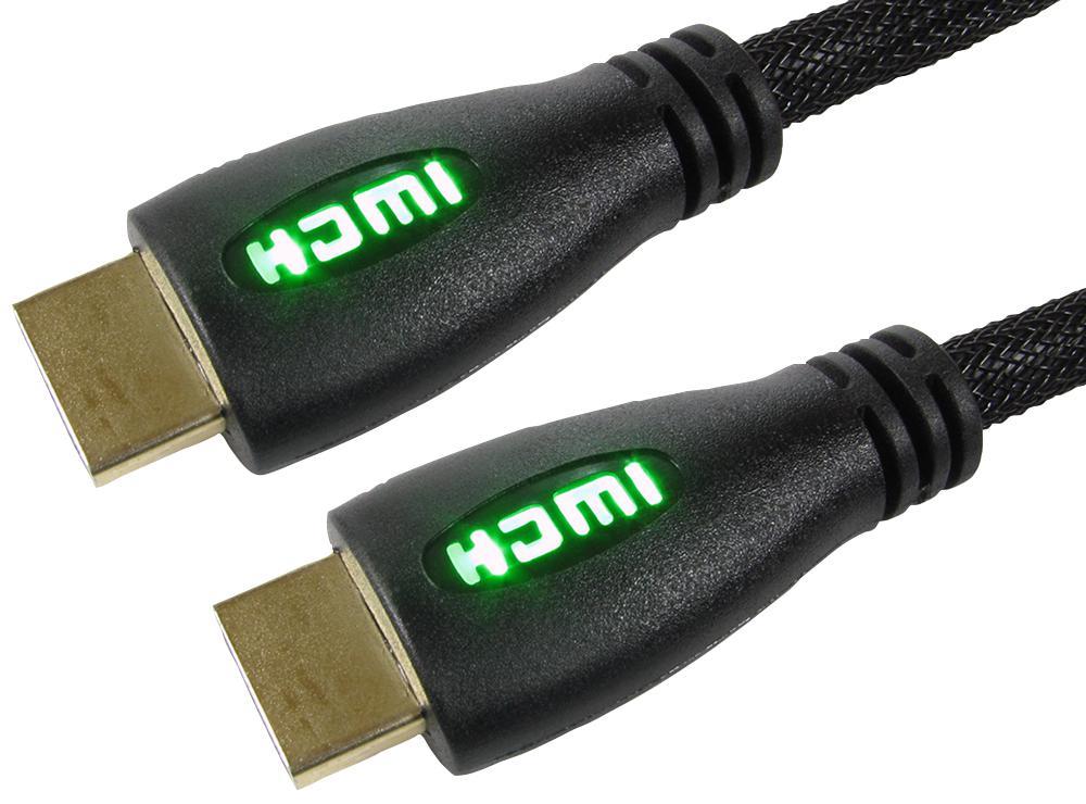 PRO SIGNAL High Speed HDMI-Kabel 2m mit Ethernet & grüner LED-Anzeige