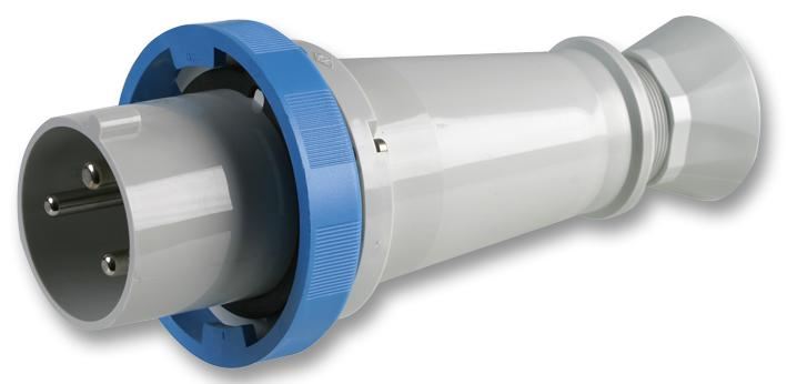 PRO POWER CEE Stekker 63A 240V Kabelmontage, 2P+A, Blauw, IP67