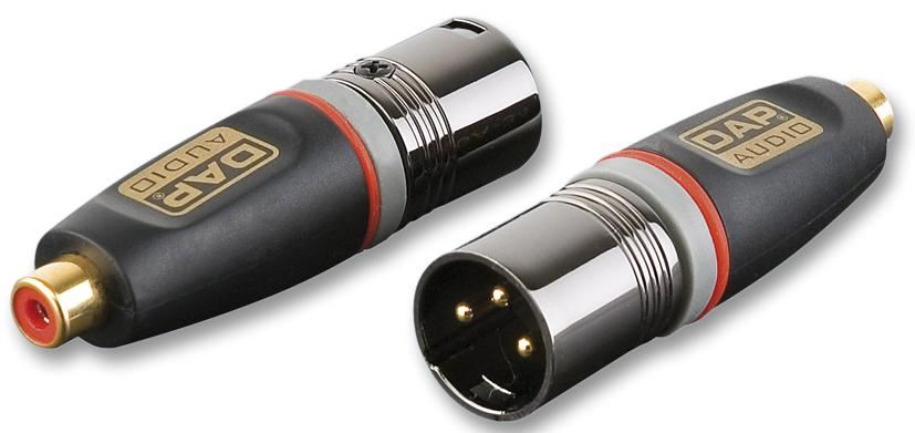 XCALIBER Adaptateur XLR Mâle 3 broches vers RCA Femelle, Contacts plaqués or