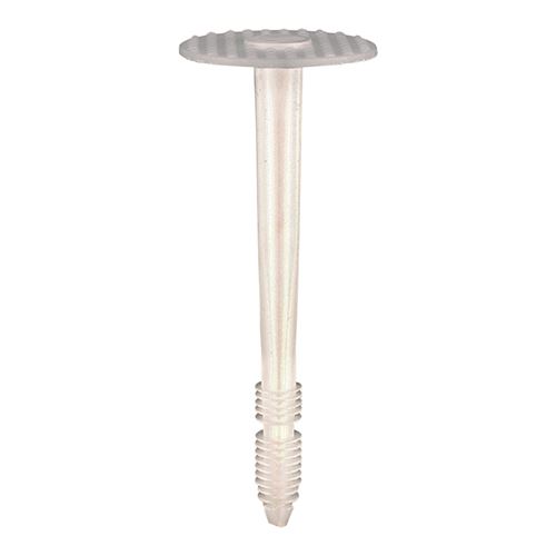 Timco Plastic Insulation Fixings, White, 8.0 x 70mm (100pc)