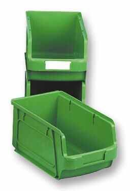 INTERBIN Caja de Almacenamiento de Plástico de Gran Capacidad, Verde, 130x150x