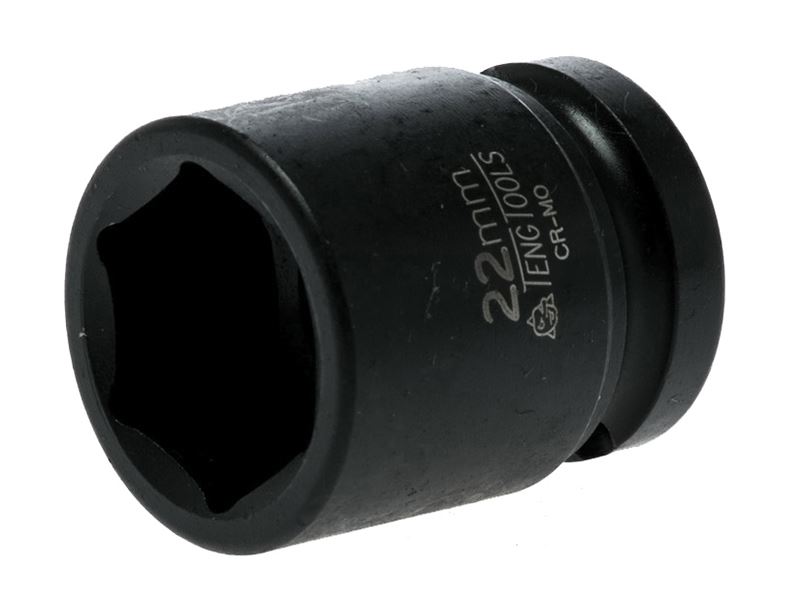 Teng Impact Socket, 1/2in Drive, 22mm, Hexagon 6-Point