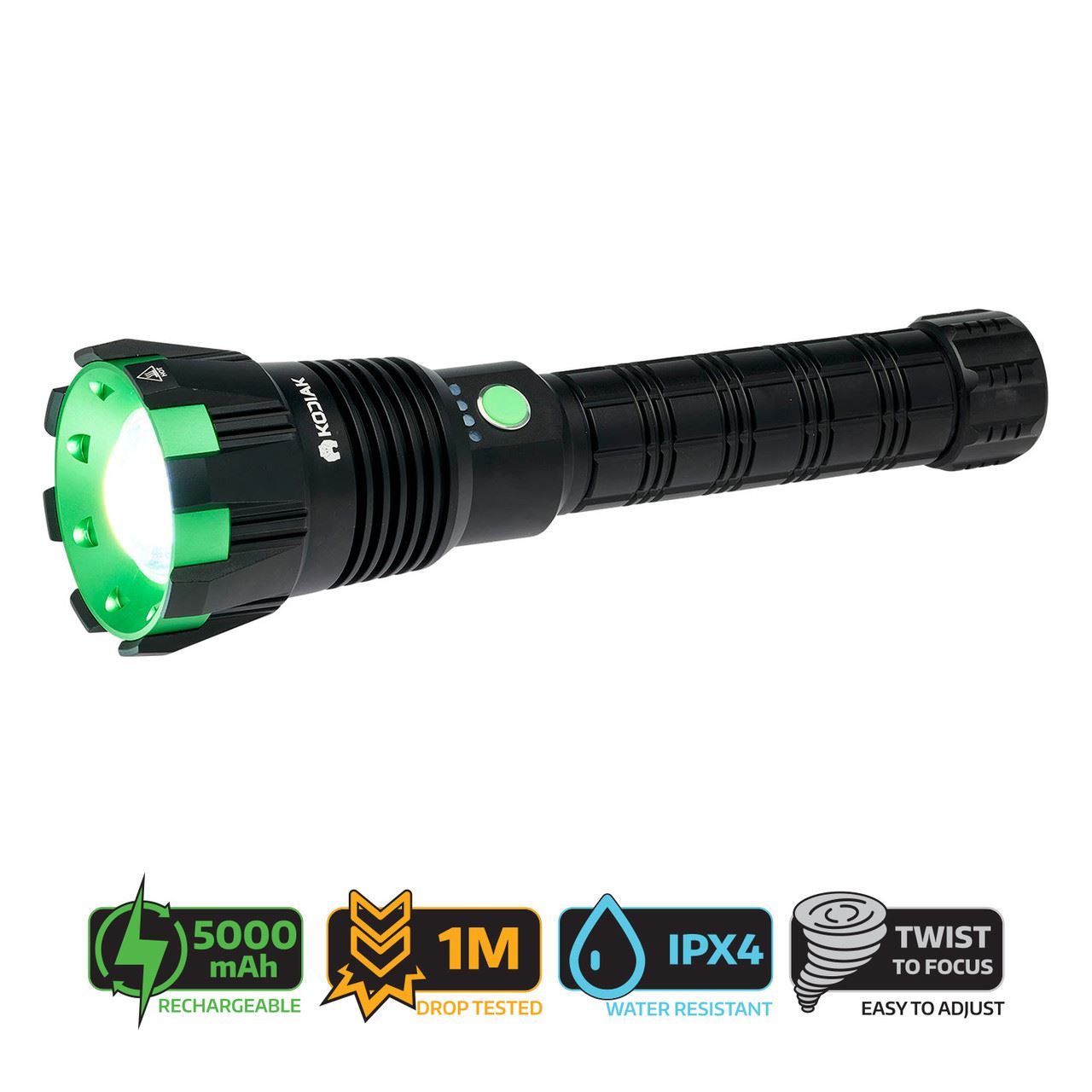LitezAll Kodiak 25478 Kolossus Linterna Táctica Recargable - 15.000 Lúmenes